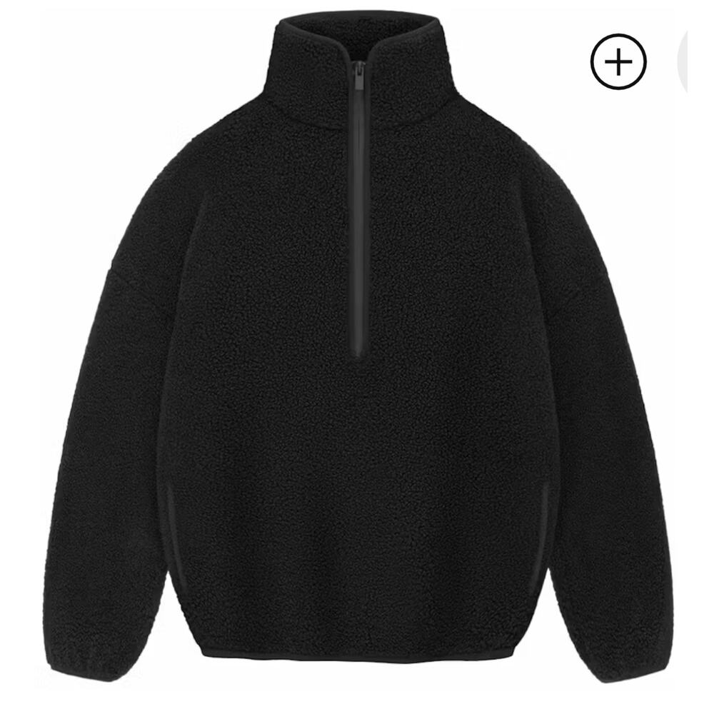 Fear of God Athletics Polar Fleece Hike Set Half Zip Black Size Small Oversize